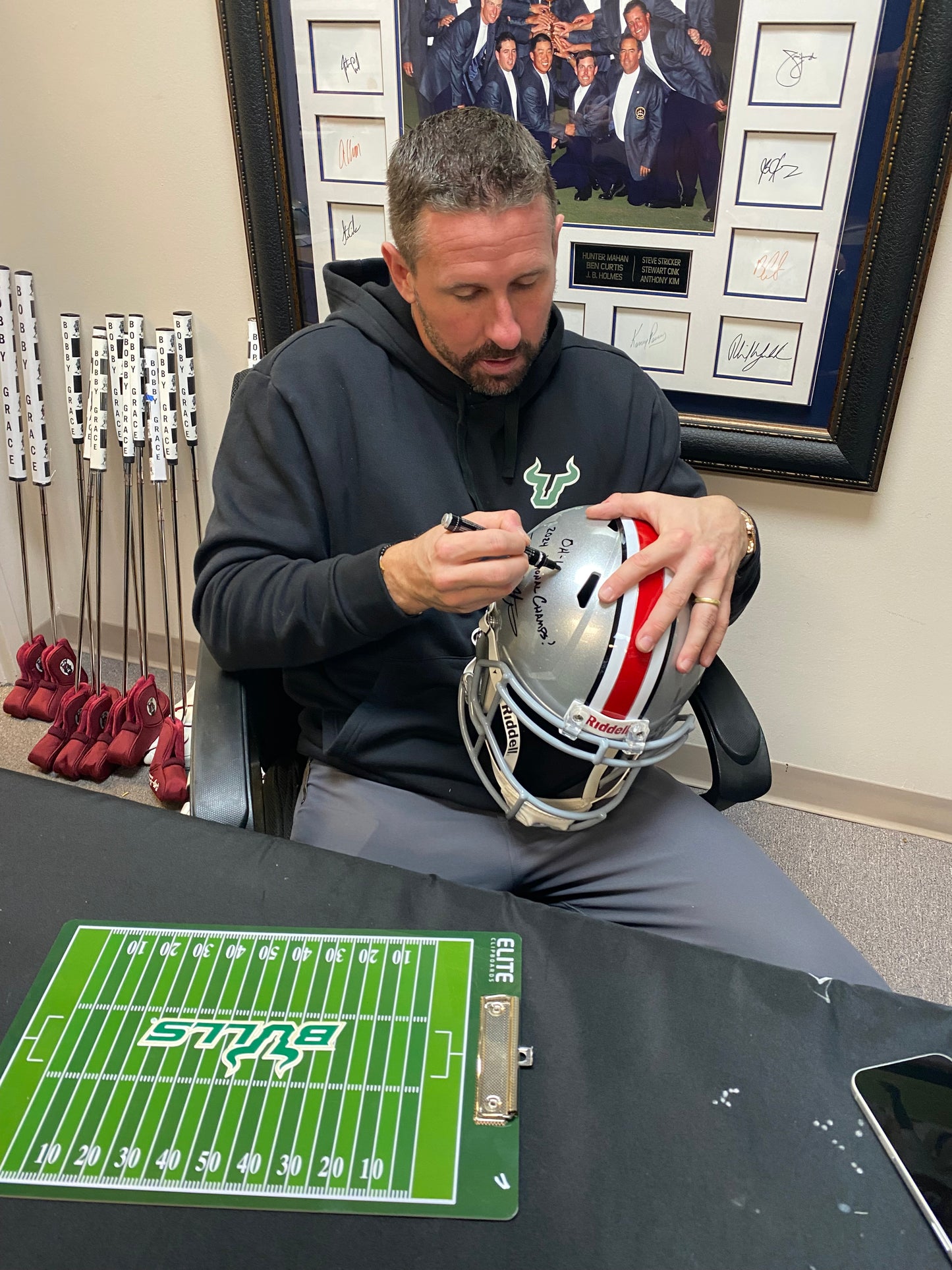 Brian Hartline Signed Ohio State Buckeyes Speed Full Size Helmet