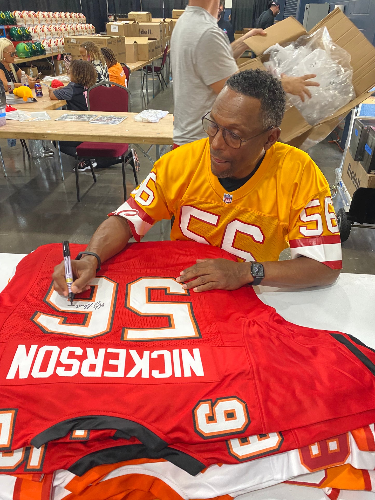 Hardy Nickerson Signed Red #56 Jersey - Tampa Bay Buccaneers LB