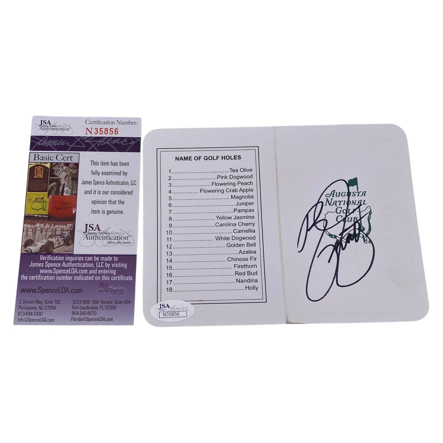 Ricky Fowler Signed The Masters ScoreCard