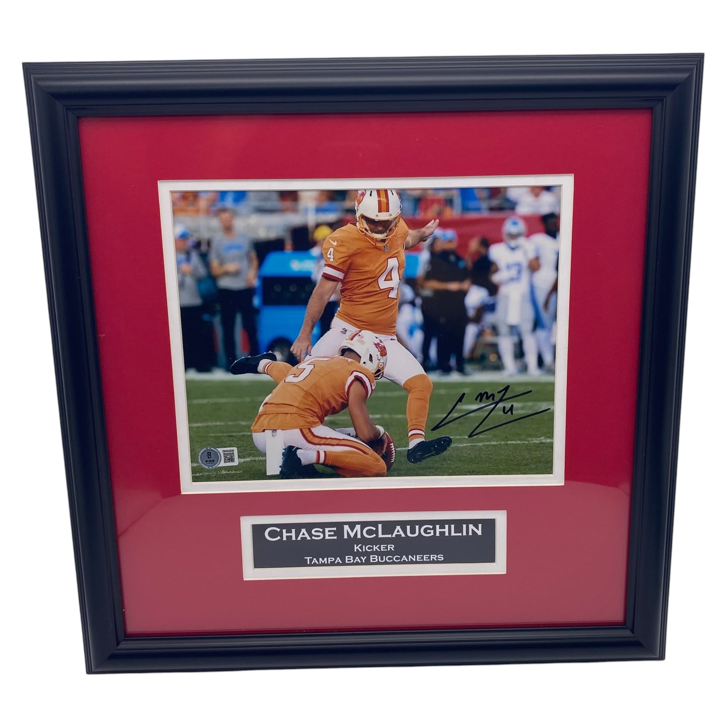 Chase McGlaughlin Signed Tampa Bay Buccaneers 8x10 Photo - Custom Framed