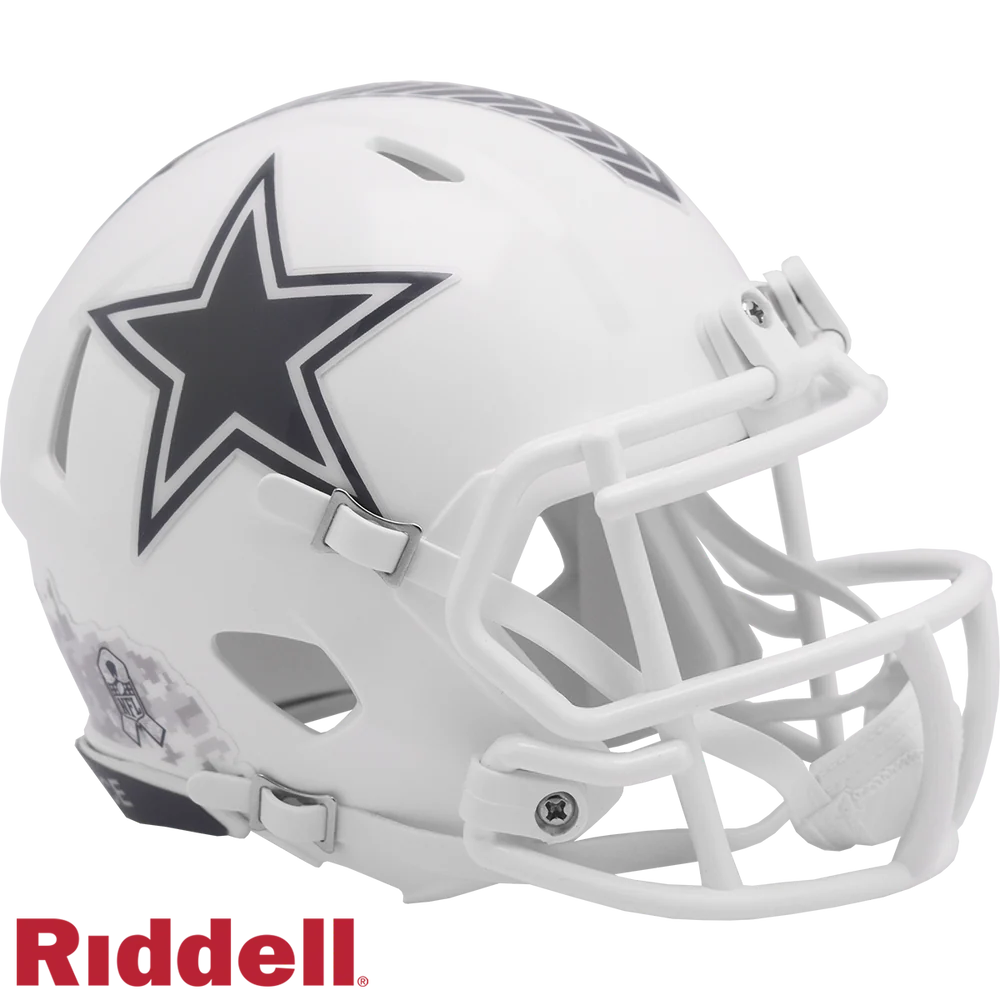 Tony Romo Signed Dallas Cowboys 2024 Salute to Service Alternate Full Size Replica Speed Football Helmet
