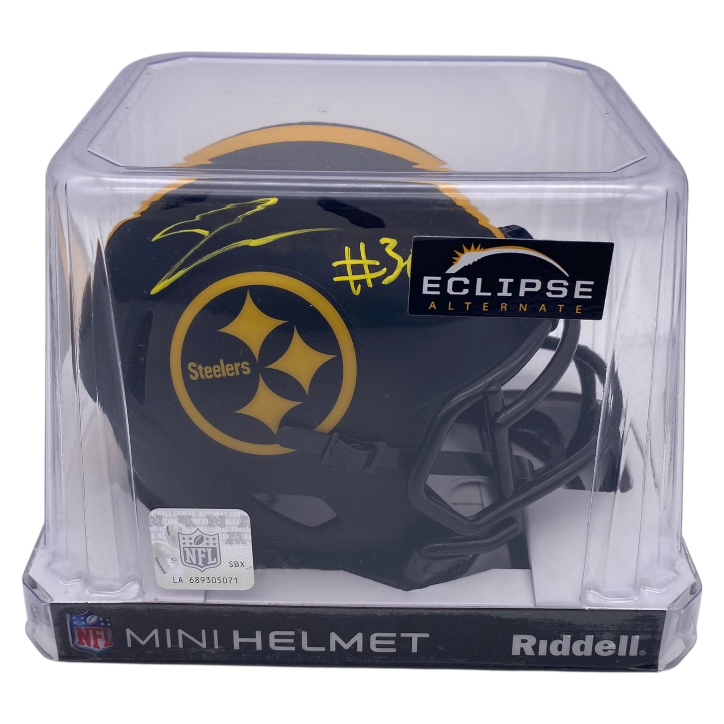 Jaylen Warren signed Pittsburgh Steelers Eclipse Alternate Speed Mini Helmet