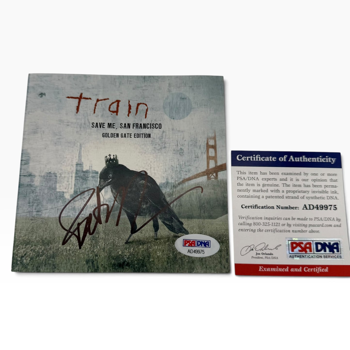 Pat Monahan Signed Train Save, Me San Francisco CD Booklet