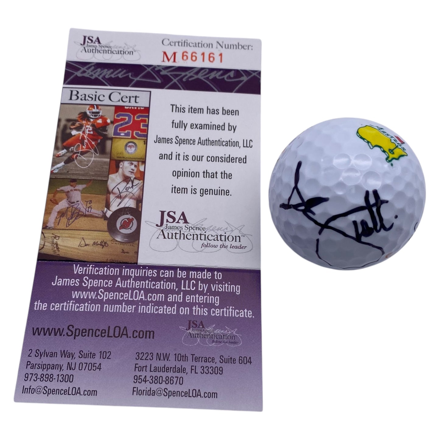 Adam Scott Signed The Masters Golf Ball