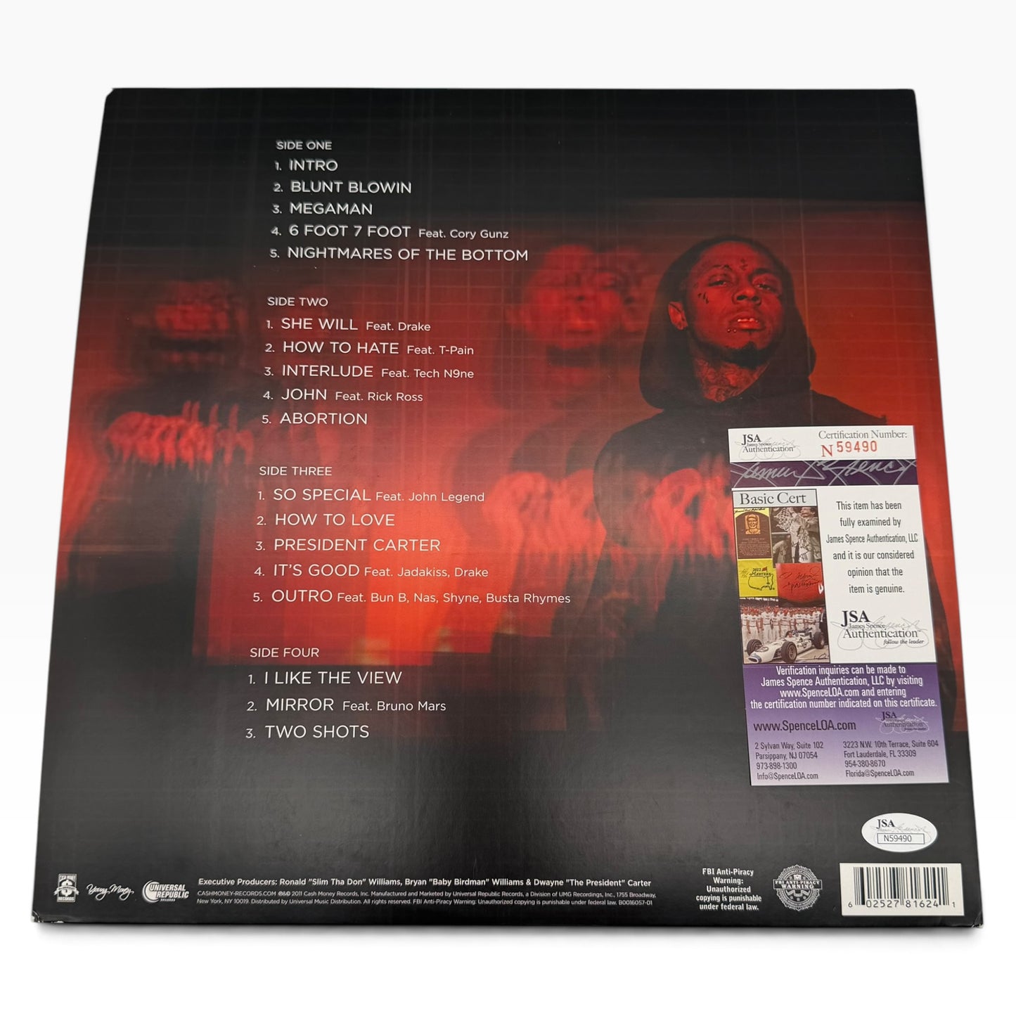 Lil Wayne Tha Carter IV Signed Vinyl Record Album Cover