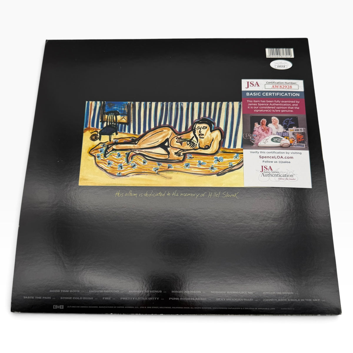 Chad Lewis Signed Mothers Milk Red Hot Chili Peppers Vinyl Record Album Cover