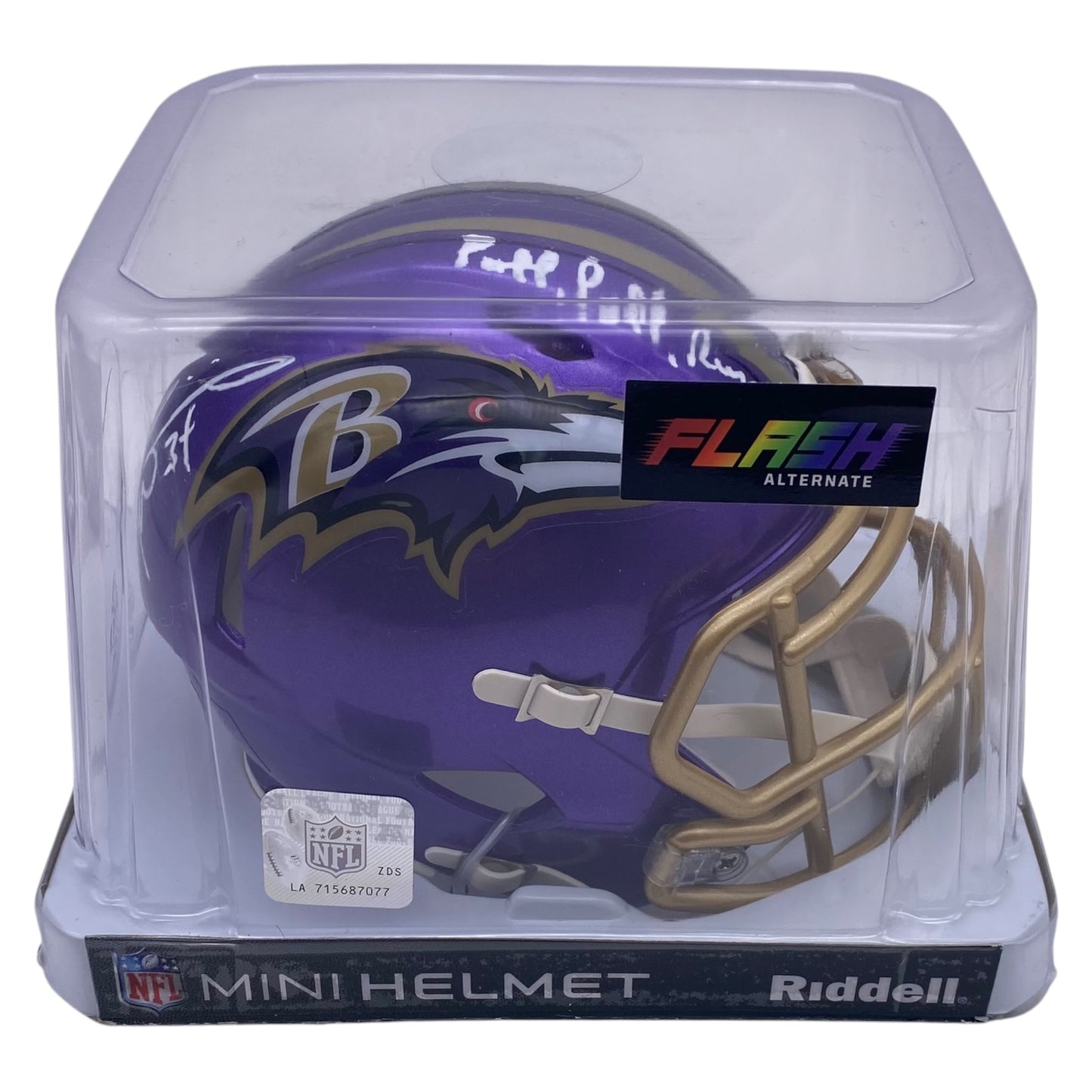 Ricky Williams Signed Baltimore Ravens Flash Alternate Mini Speed Football Helmet