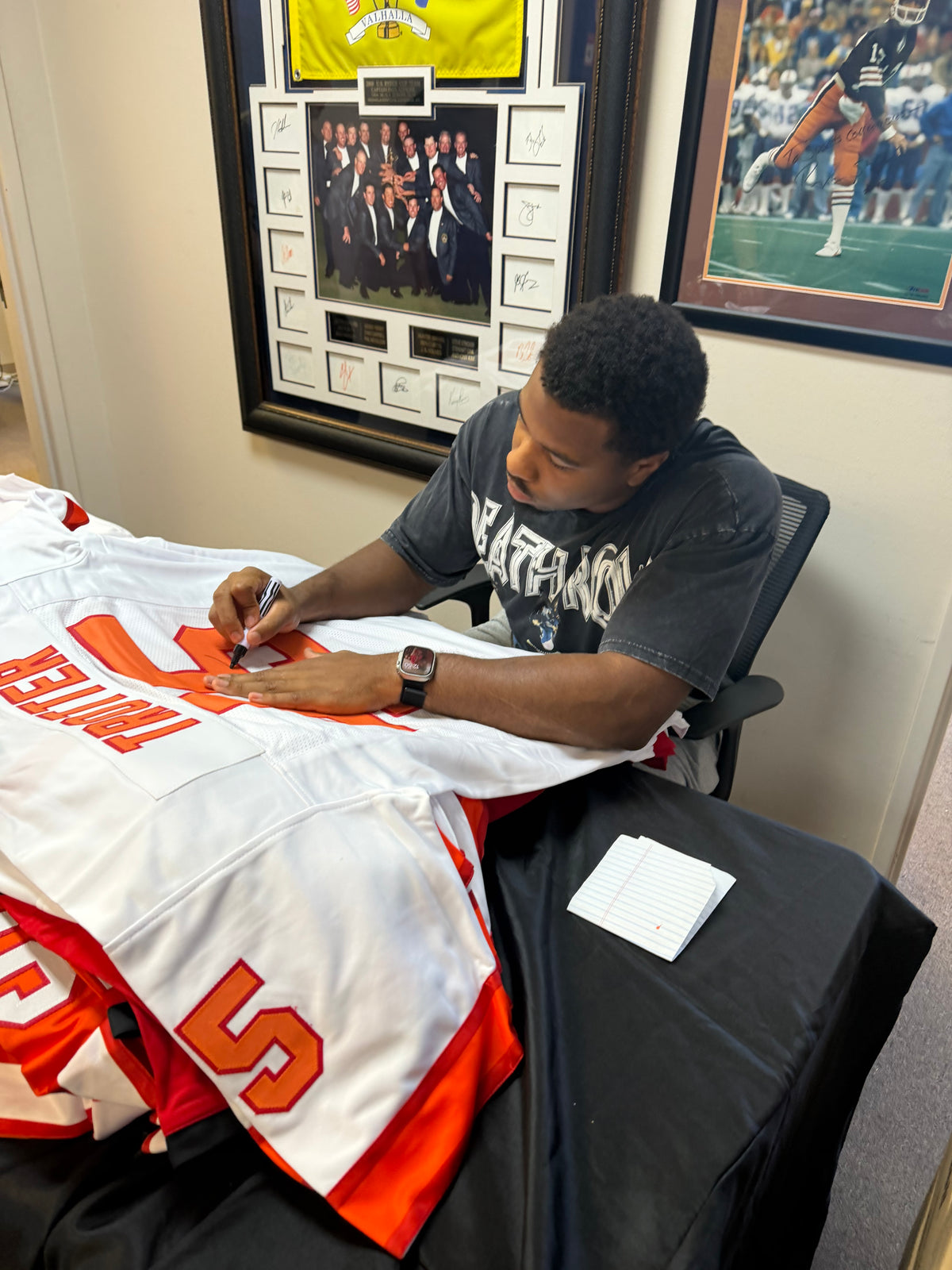 Josiah Trotter Signed White Creamsicle #45 Stitched Jersey - Tampa Bay Buccaneers LB