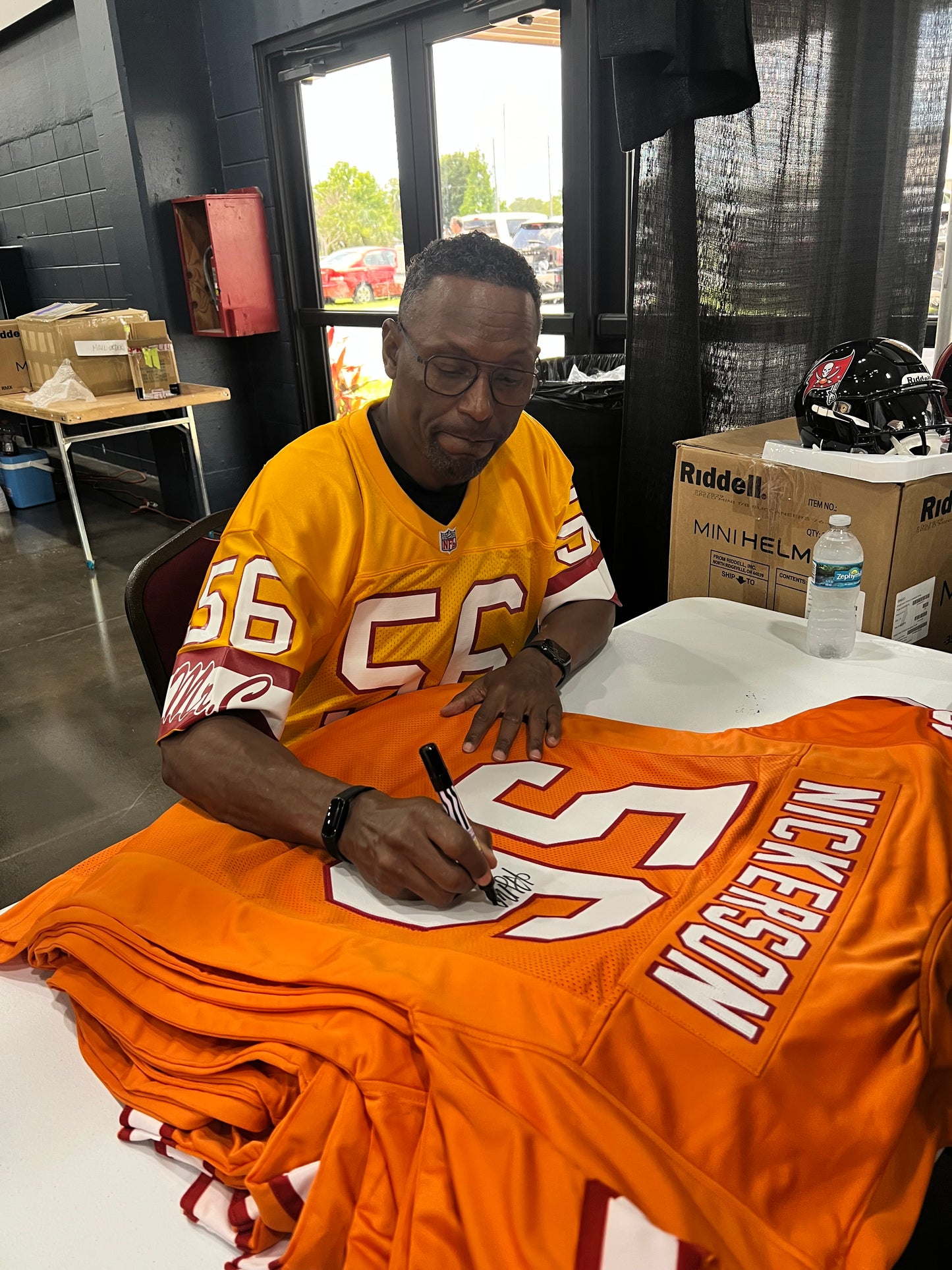 Hardy Nickerson Signed Orange #56 Jersey - Tampa Bay Buccaneers LB