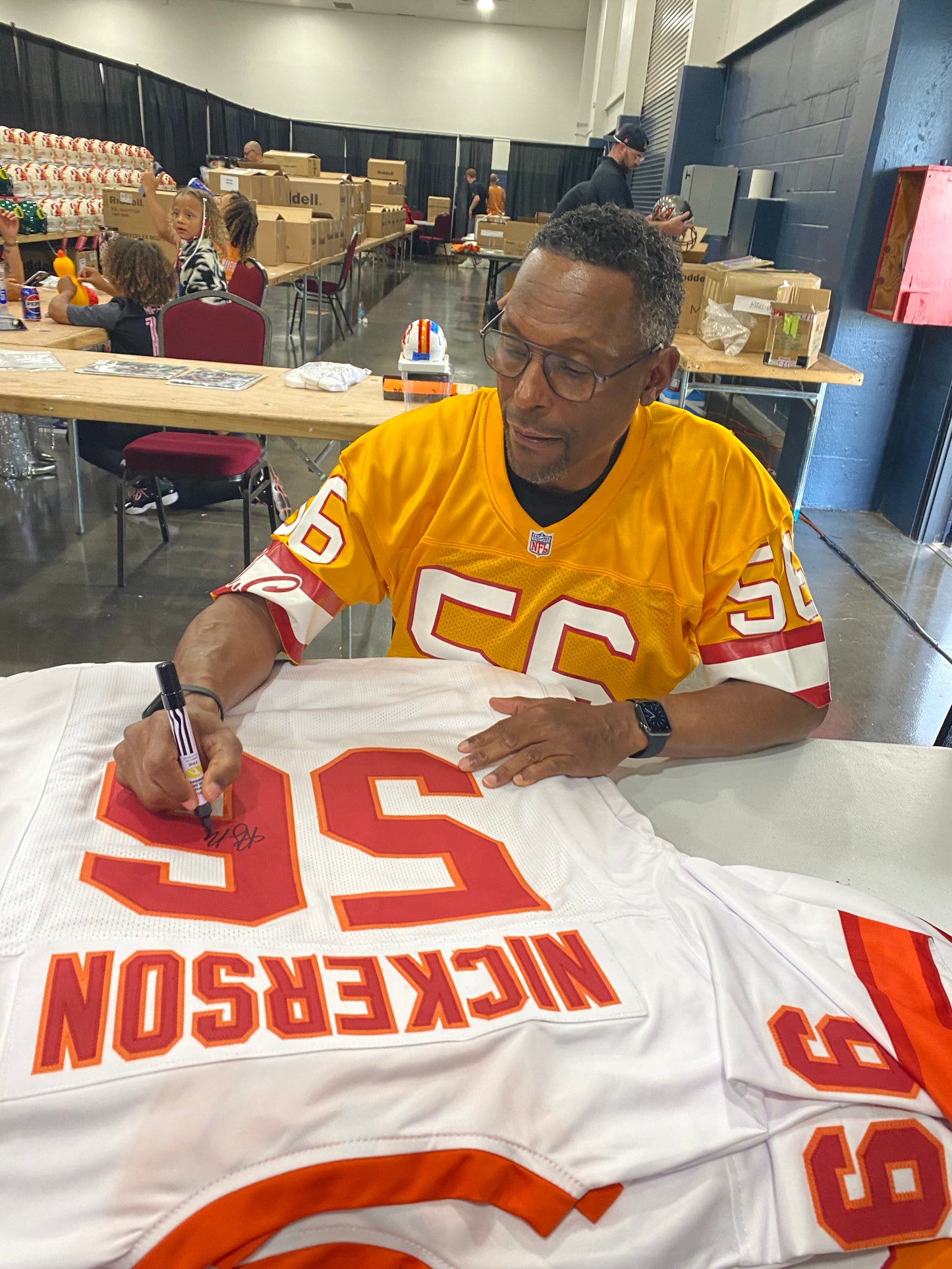 Hardy Nickerson Signed White #56 Jersey - Tampa Bay Buccaneers LB