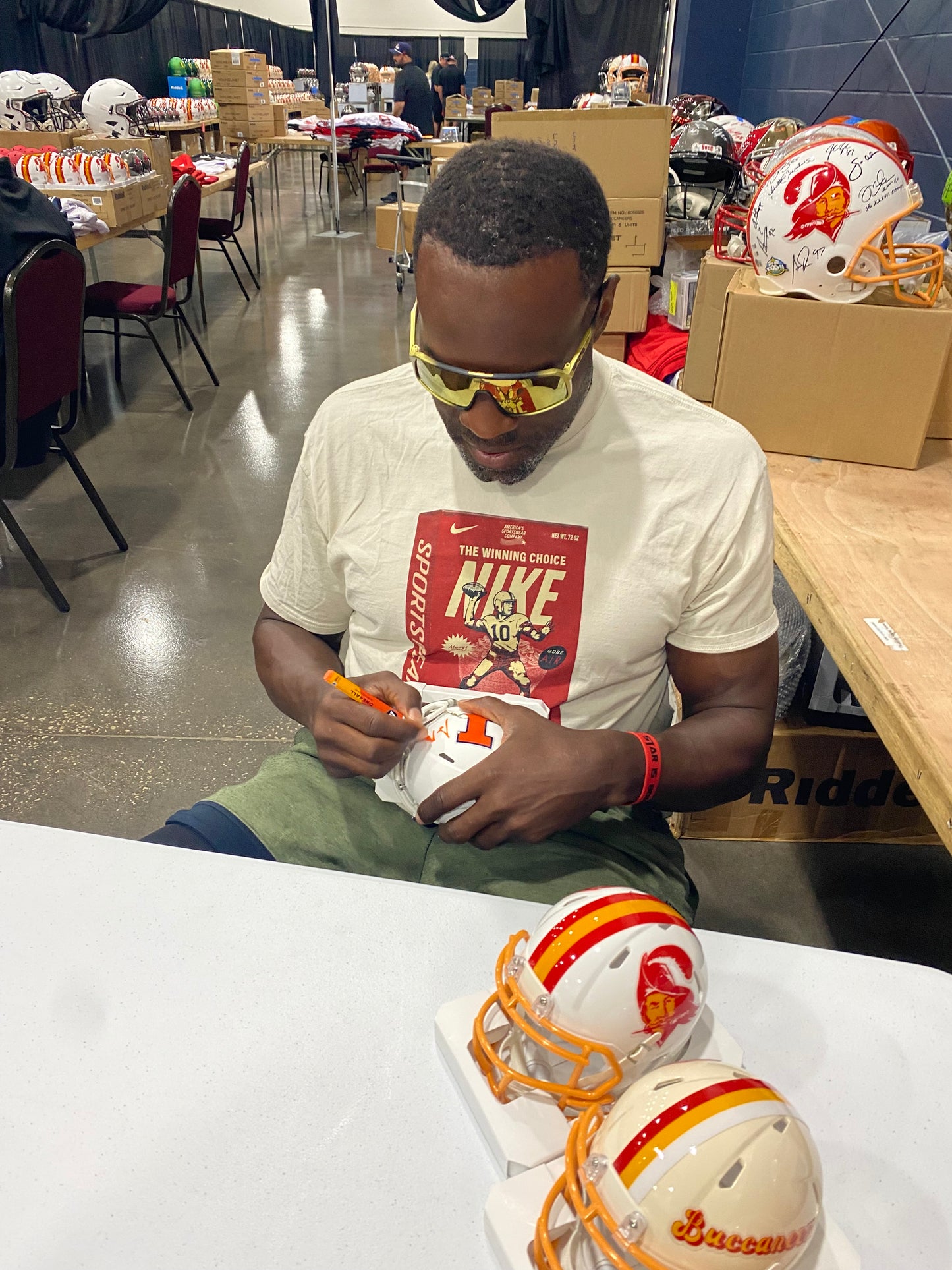 Simeon Rice Signed Illinois Fighting Illini Speed Mini Helmet