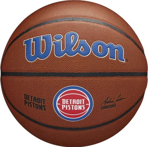Bob McAdoo Signed Detroit Pistons Brown Logo Basketball