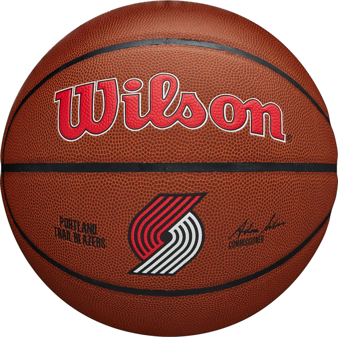 Shawn Kemp Signed Portland Trail Blazers Brown Logo Basketball