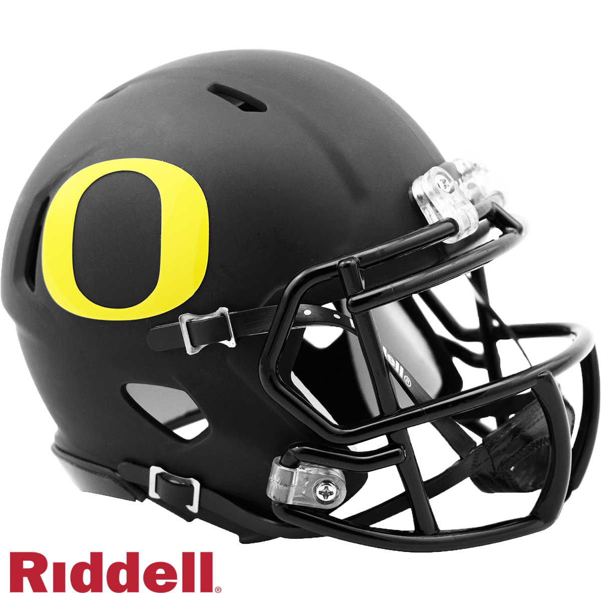 Tez Johnson Signed Oregon Ducks Matte Black Alternate Speed Mini Helmet