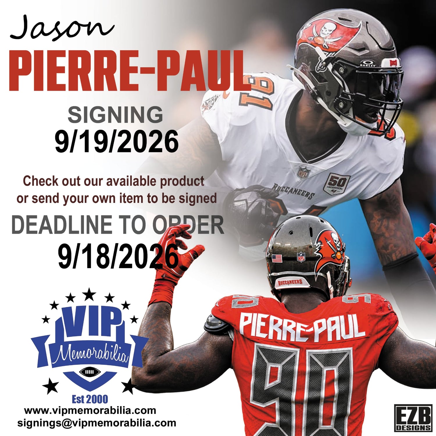 Jason Pierre-Paul Autograph Signing - September 19, 2026