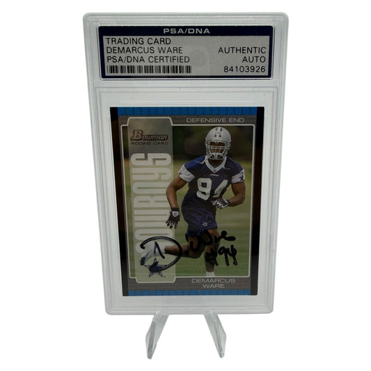 DeMarcus Ware Signed Dallas Cowboys 2005 Topps Bowman Rookie Trading Card PSA/DNA Slabbed