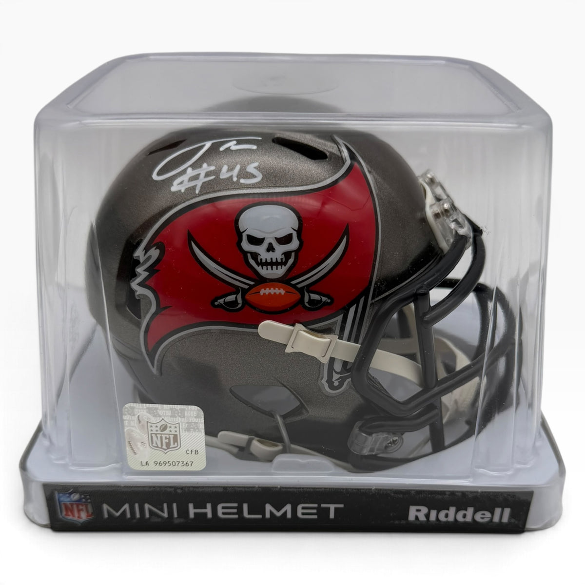 Josiah Trotter Signed Tampa Bay Buccaneers Speed Mini Helmet
