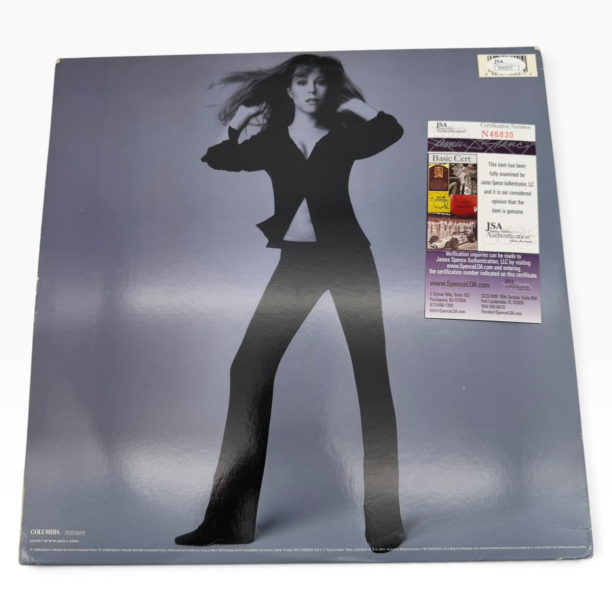 Mariah Carey Fantasy Signed Vinyl Record Album Cover
