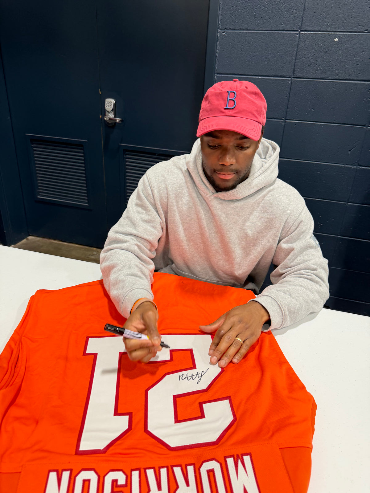 Benjamin Morrison Signed Orange #21 Jersey - Tampa Bay Buccaneers DB