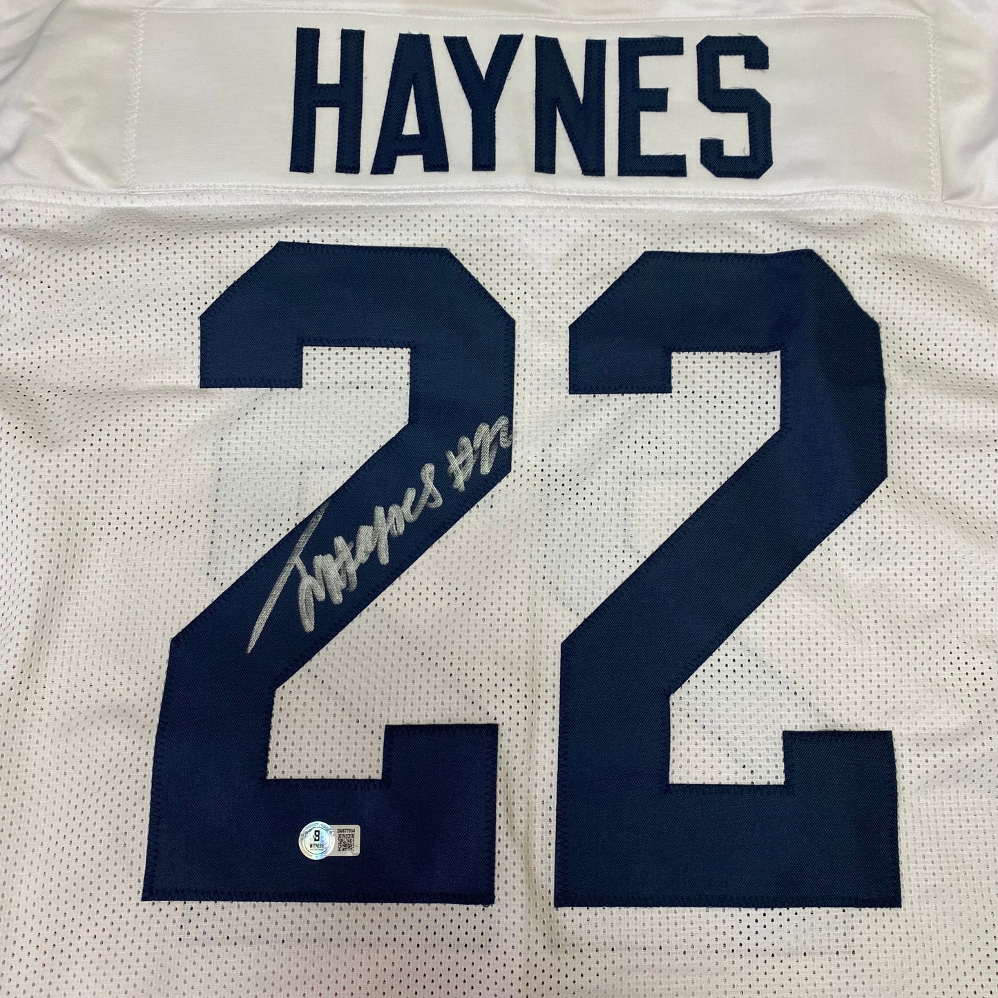 Justice Haynes Signed #22 Stitched White Jersey Michigan Wolverines Style