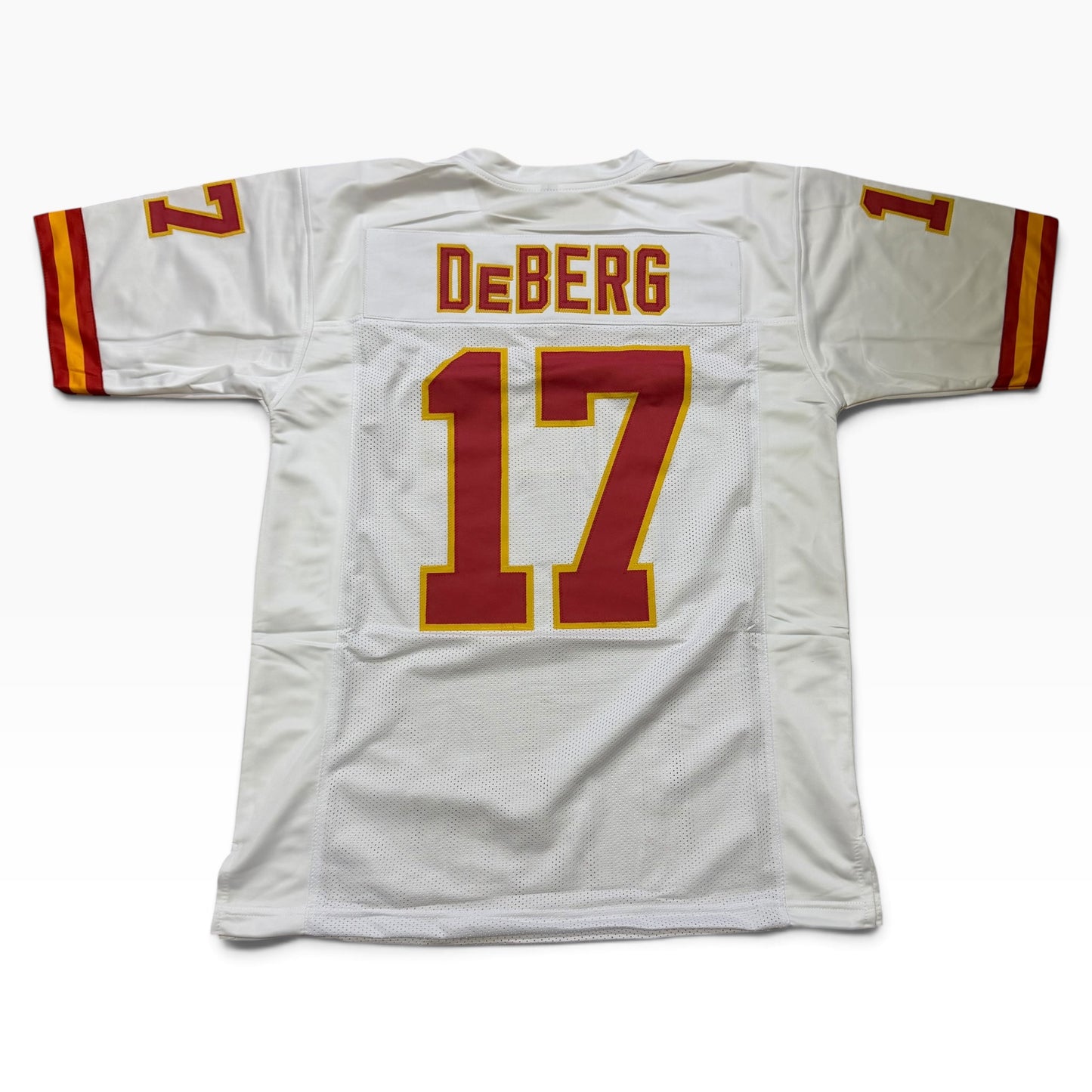 Steve DeBerg White #17 Signed Stitched Jersey - Kansas City Chiefs QB