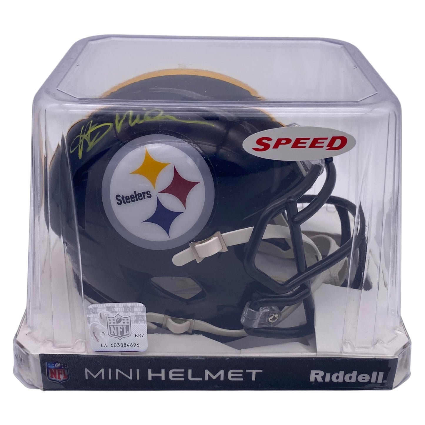 Hardy Nickerson Signed Pittsburgh Steelers Mini Speed Football Helmet