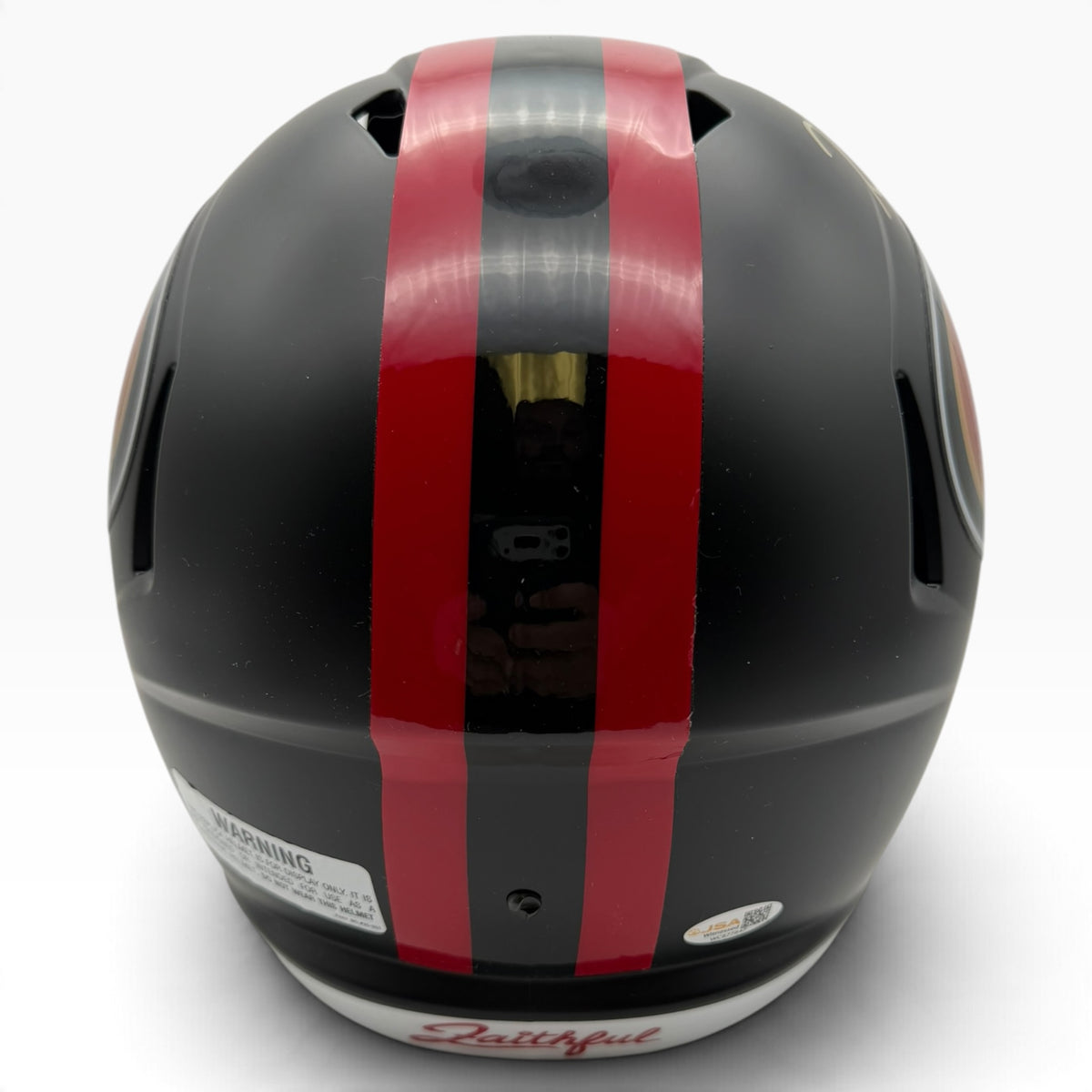 Kaelon Black Signed San Francisco 49ers Black Alternate Full Size Replica Football Helmet