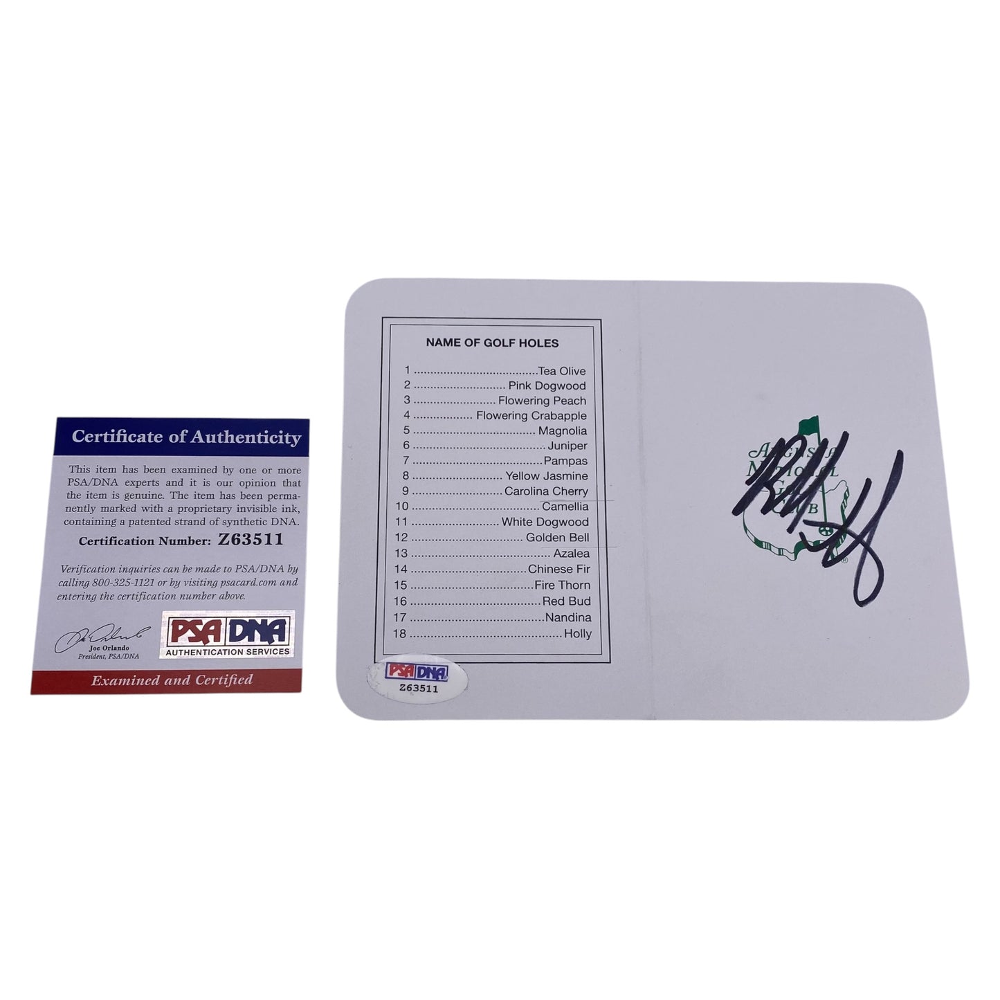 Bubba Watson Signed The Masters ScoreCard
