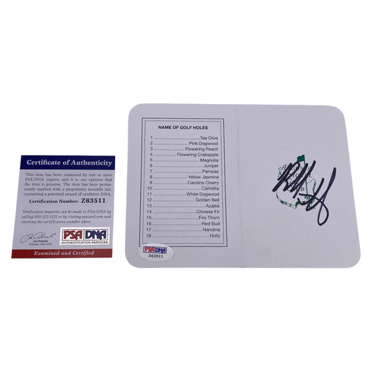 Bubba Watson Signed The Masters ScoreCard