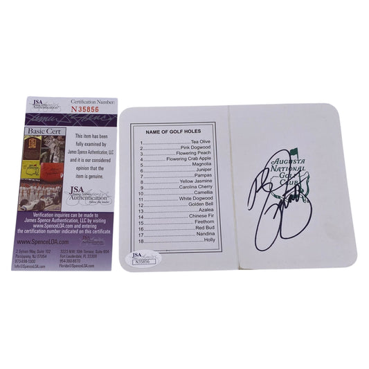 Ricky Fowler Signed The Masters ScoreCard
