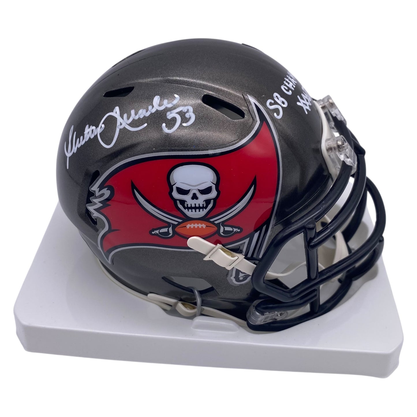 Shelton Quarles Signed Tampa Bay Buccaneers Mini Speed Football Helmet