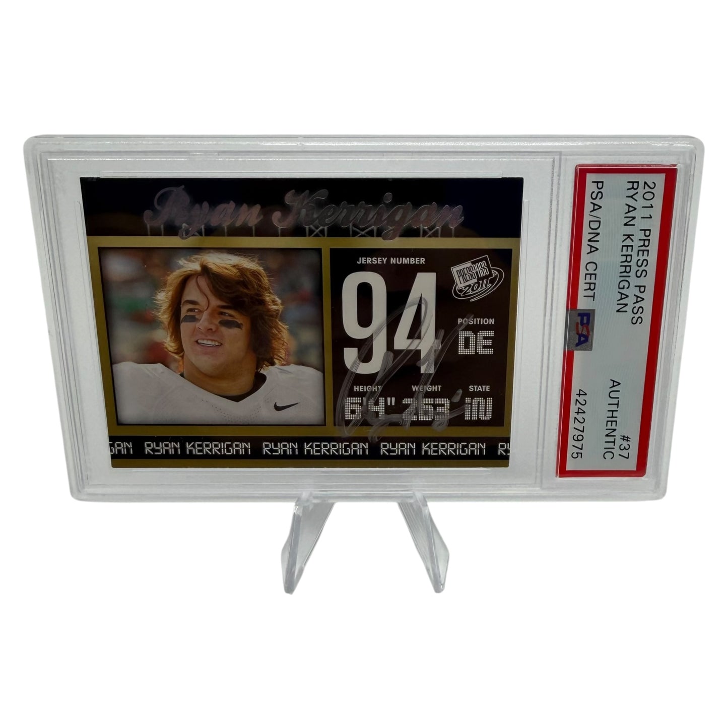Ryan Kerrigan Signed Washington Redskins 2011 Press Pass Rookie Trading Card PSA/DNA Slabbed
