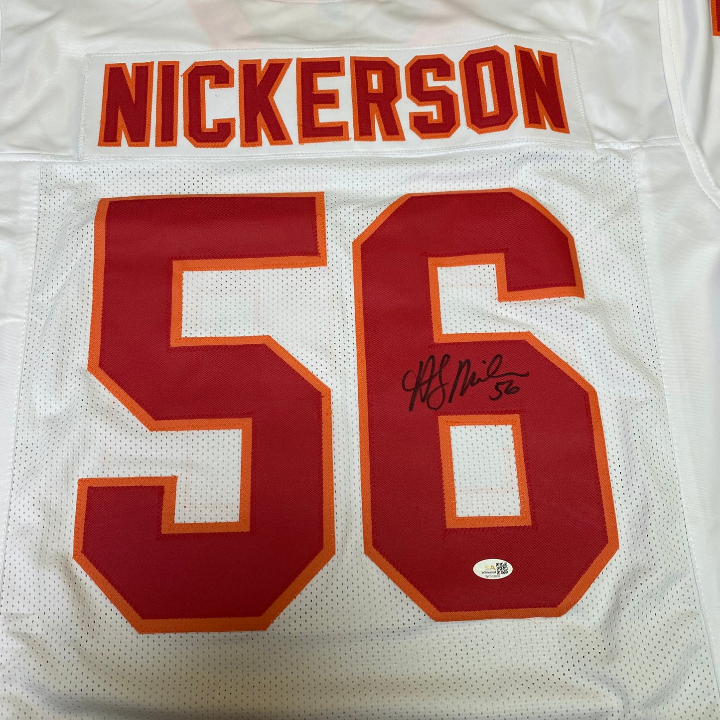 Hardy Nickerson Signed White #56 Jersey - Tampa Bay Buccaneers LB
