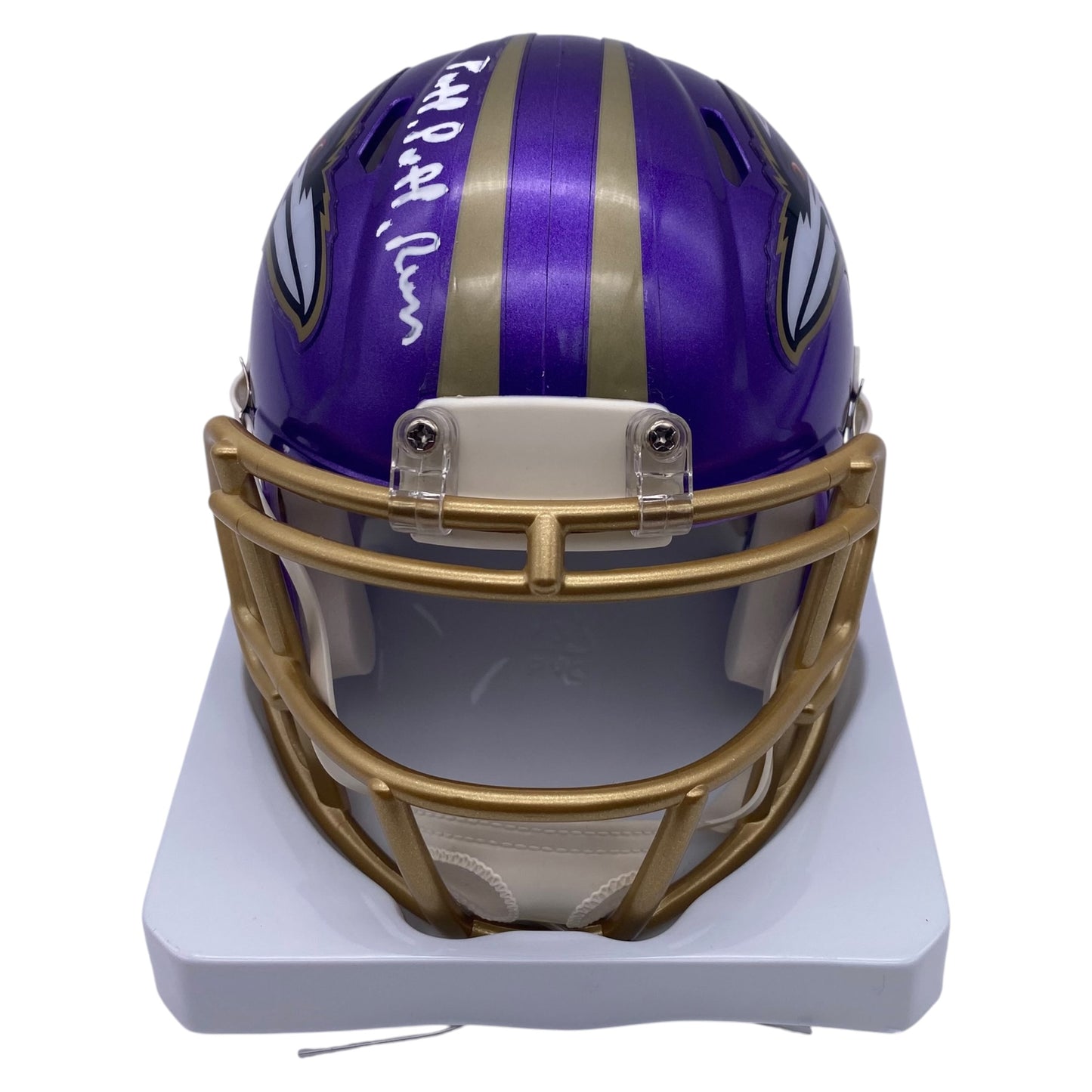 Ricky Williams Signed Baltimore Ravens Flash Alternate Mini Speed Football Helmet
