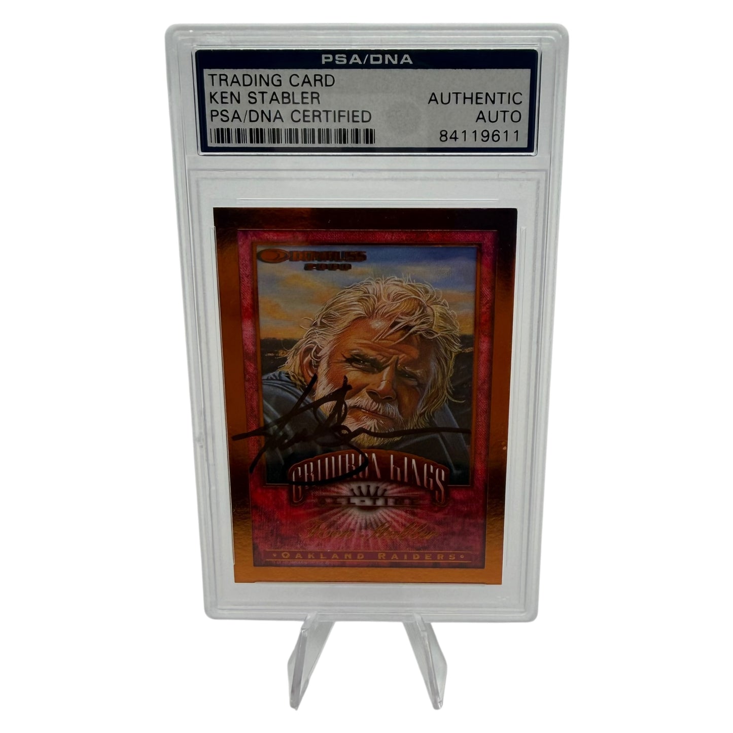 Ken Stabler Signed Oakland Raiders 2000 Donruss Gridiron Kings Trading Card PSA/DNA Slabbed