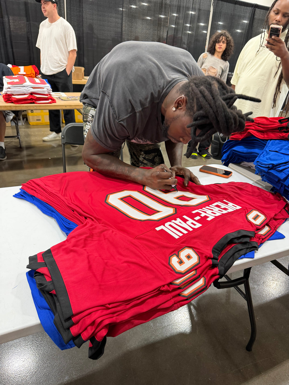 Jason Pierre-Paul Signed Red #90 Jersey - Tampa Bay Buccaneers Edge