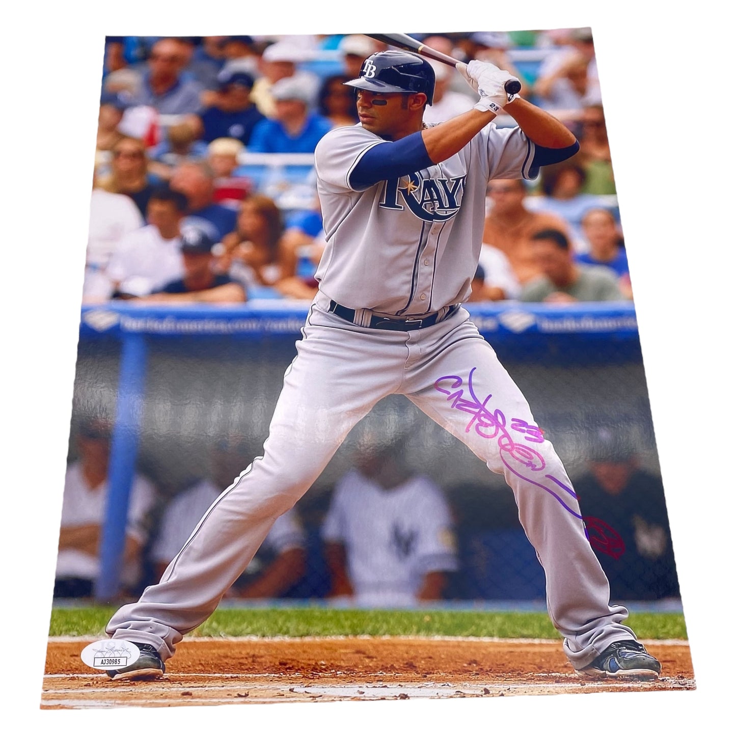 Carlos Pena Signed Tampa Bay Rays 11x14 Photo