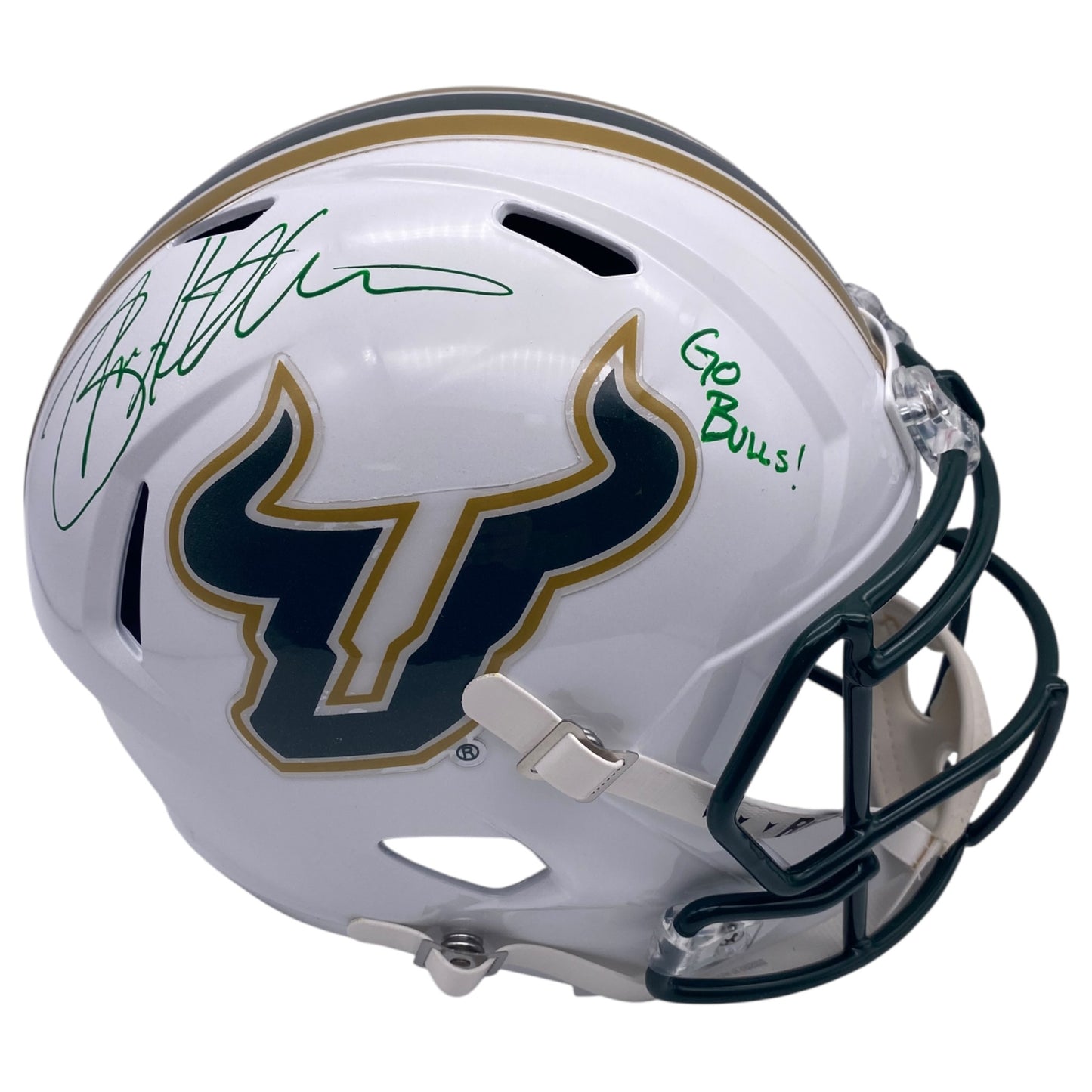 Brian Hartline Signed South Florida Bulls USF Speed Full Size Helmet