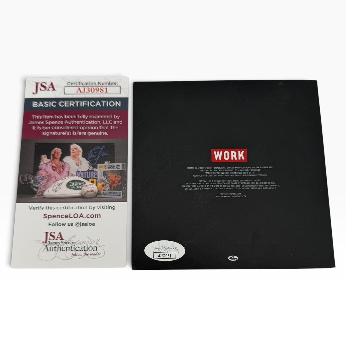 Iggy Azalea Signed Work CD Cover