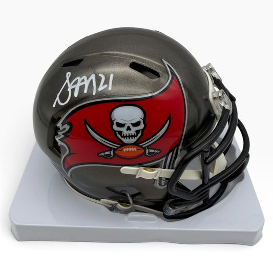 Benjamin Morrison Signed Tampa Bay Buccaneers Speed Mini Football Helmet