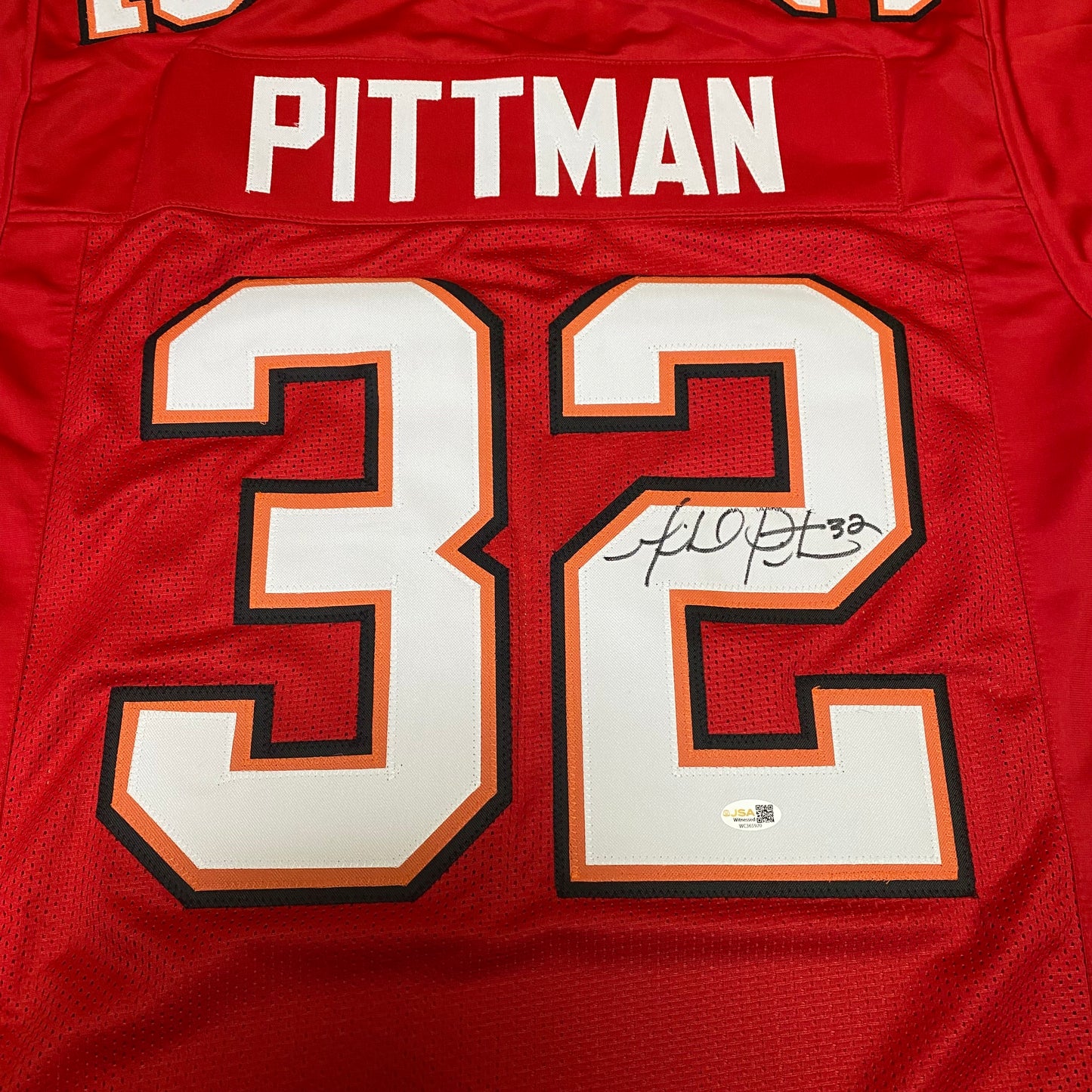 Michael Pittman Signed Red #32 Jersey - Tampa Bay Buccaneers RB
