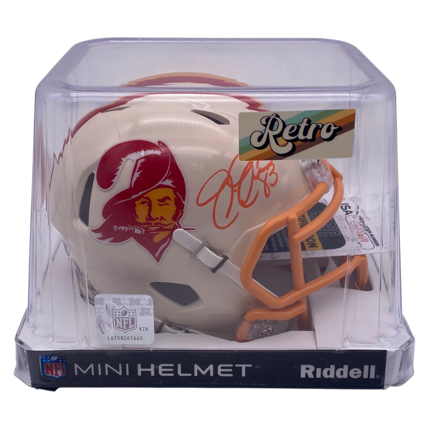 Joe Jurevicius Signed Tampa Bay Buccaneers Retro Alternate Mini Helmet