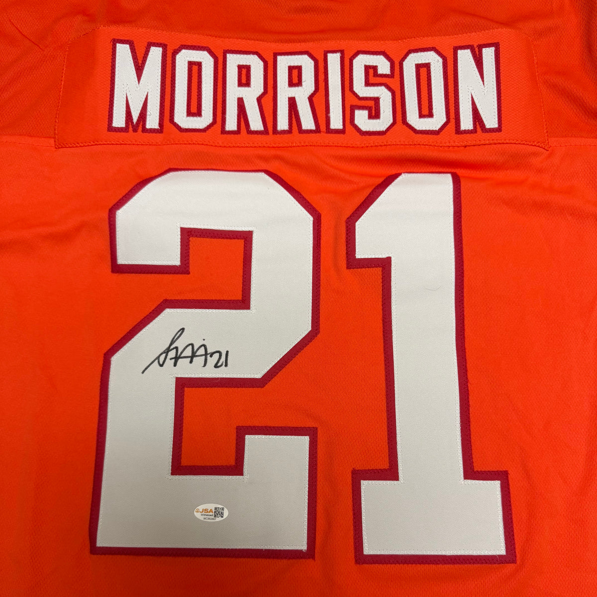 Benjamin Morrison Signed Orange #21 Jersey - Tampa Bay Buccaneers DB