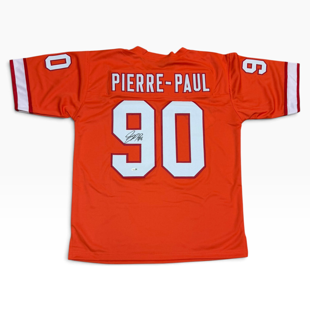 Jason Pierre-Paul Signed Orange #90 Jersey - Tampa Bay Buccaneers Edge