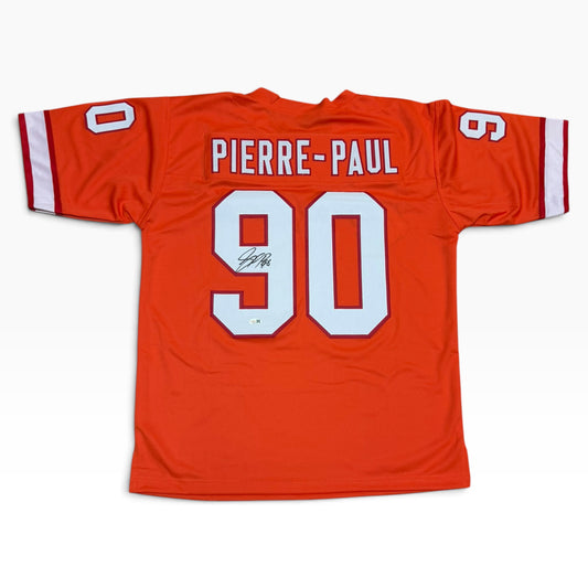 Jason Pierre-Paul Signed Orange #90 Jersey - Tampa Bay Buccaneers Edge