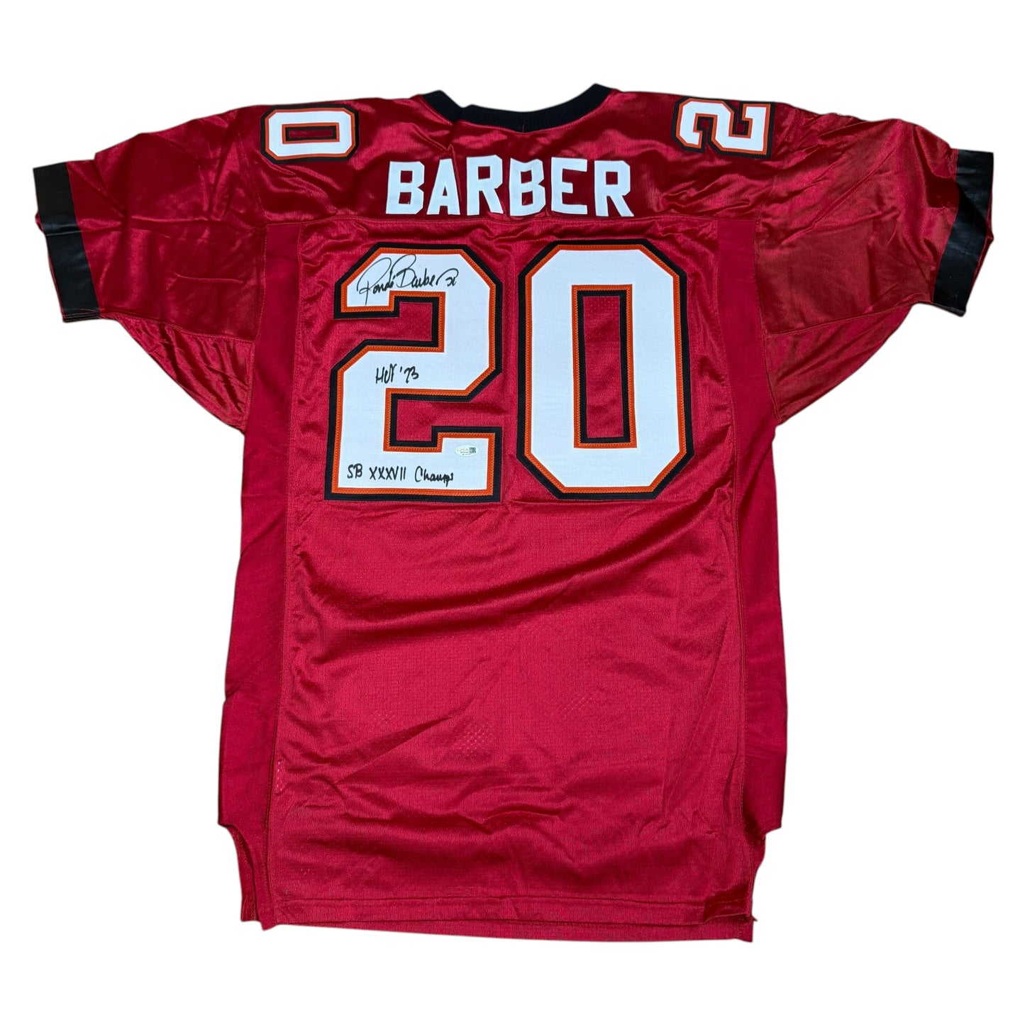 Ronde Barber Signed Red #20 Adidas Team Issued Authentic Jersey - Tampa Bay Buccaneers DB