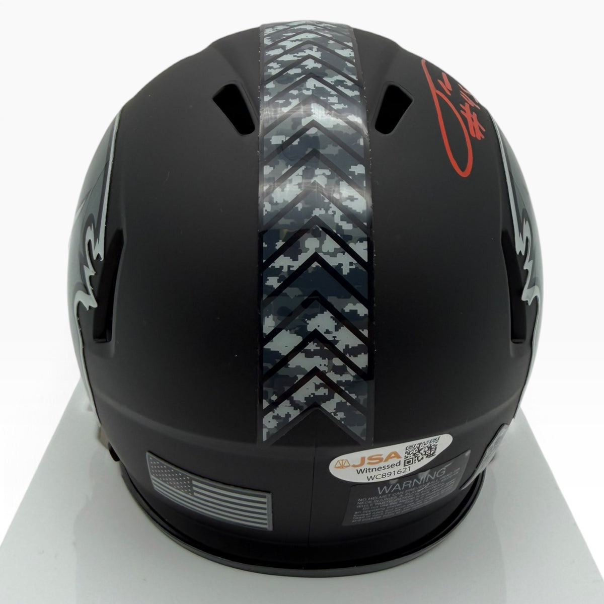 Josiah Trotter Signed Tampa Bay Buccaneers 2026 Salute to Service Night Ops Alternate Speed Mini Helmet