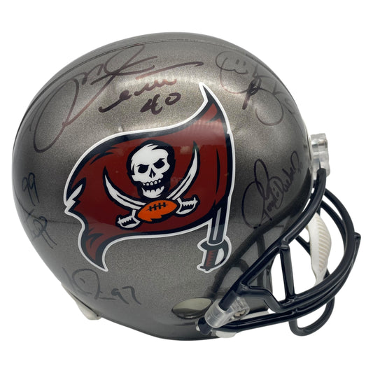 2002 Tampa Bay Buccaneers Full Size Deluxe Replica Super Bowl XXXVII Team Signed Helmet - 15 Autographs