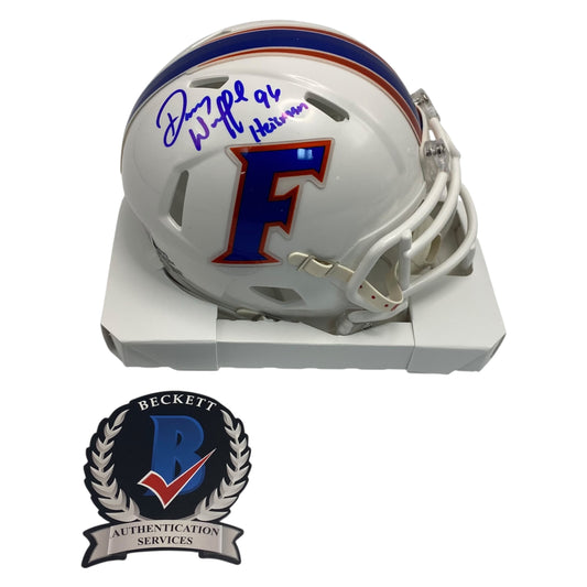 Danny Wuerffel 96 Heisman Signed Florida Gators White Speed Mini Helmet