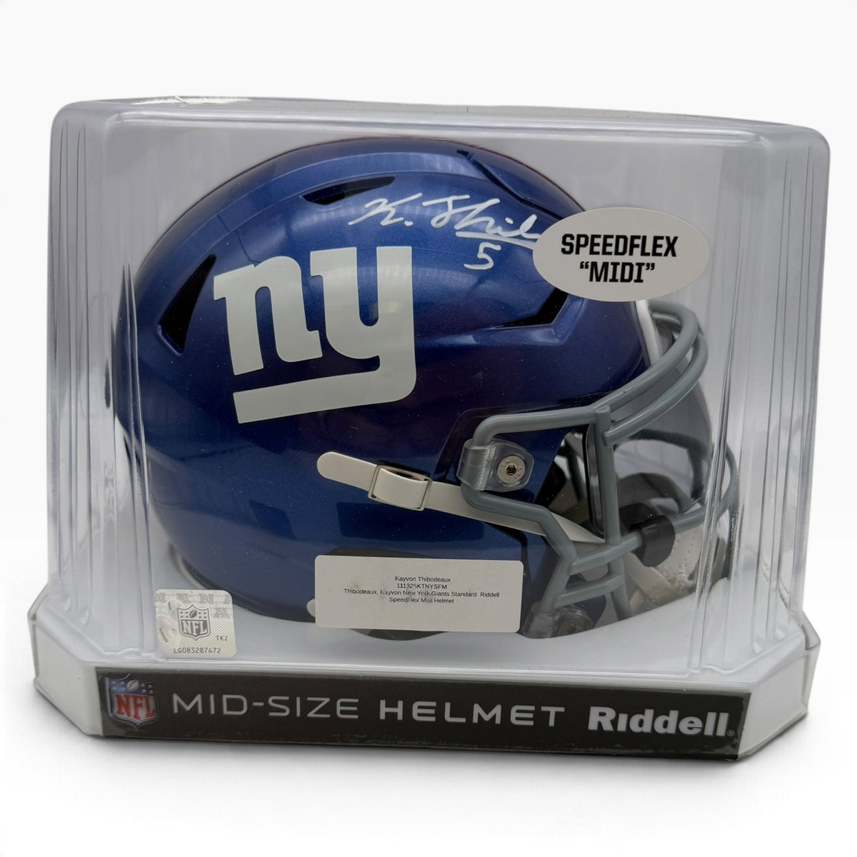 Kayvon Thibodeaux Signed New York Giants SpeedFlex MIDI Mid-Size Football Helmet